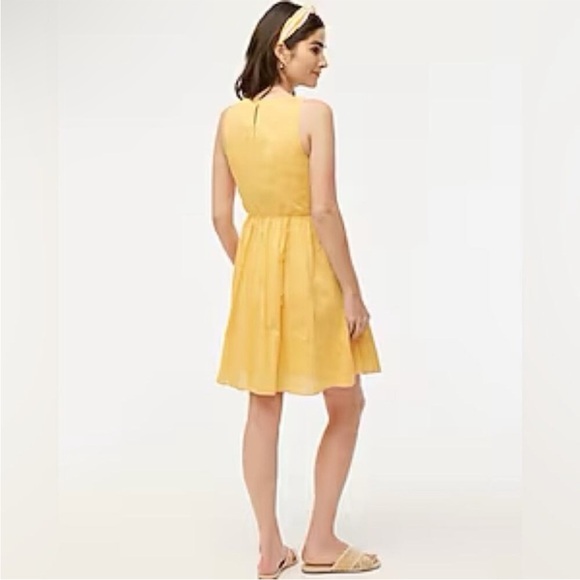 J. Crew Pineapple Mini Dress cotton lined keyhole back size 2 pockets - Picture 4 of 14